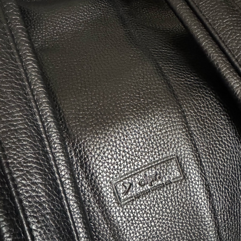 Black Leather Men's laptop Backpack - Picture 3 of 5